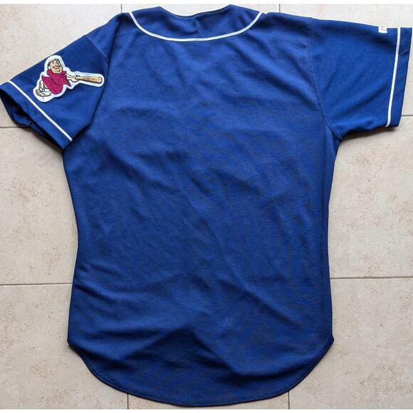 San Diego Padres 1997-1998 Russell DIAMOND jersey 44 M navy orange MLB vintage - Picture 7 of 15